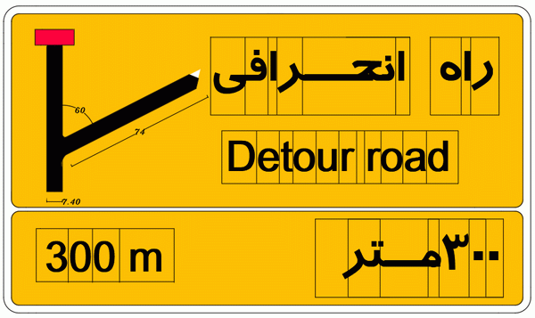 تابلوهای راه انحرافی